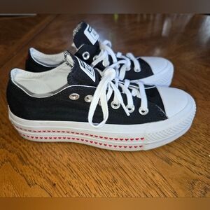 Converse Chuck Taylor All Star Lift Ox Love Fearlessly Platform Shoe Women Sz 5